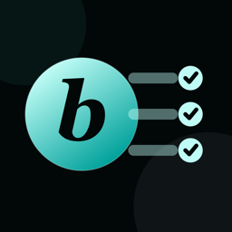 Blue checklist alternate icon